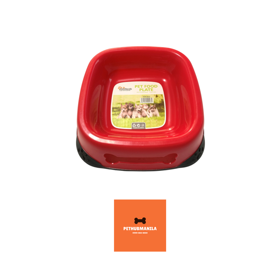 Pet Homie Red Food Plate (Large)