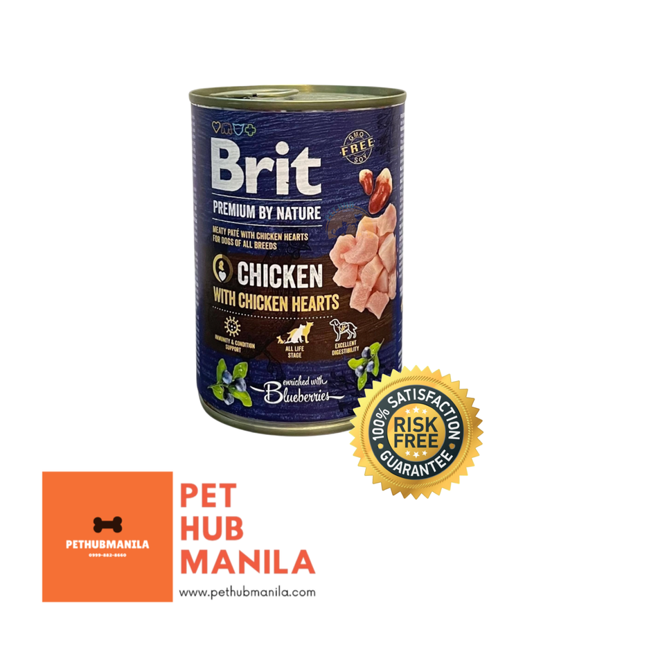 Brit Premium by Nature Chicken w Chicken Hearts Dog Food 1 Can