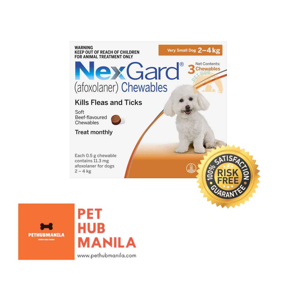 Nexgard Afoxolaner for Dogs 2-4kg 3 Chewables