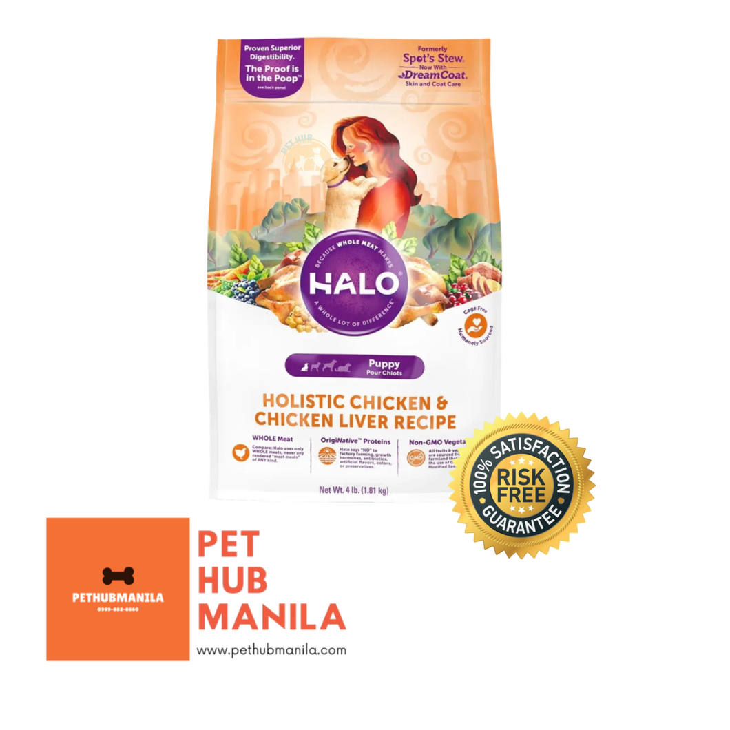 Halo Holistic Chicken & Chicken Liver Recipe Puppy Dog Food (1.81kg)