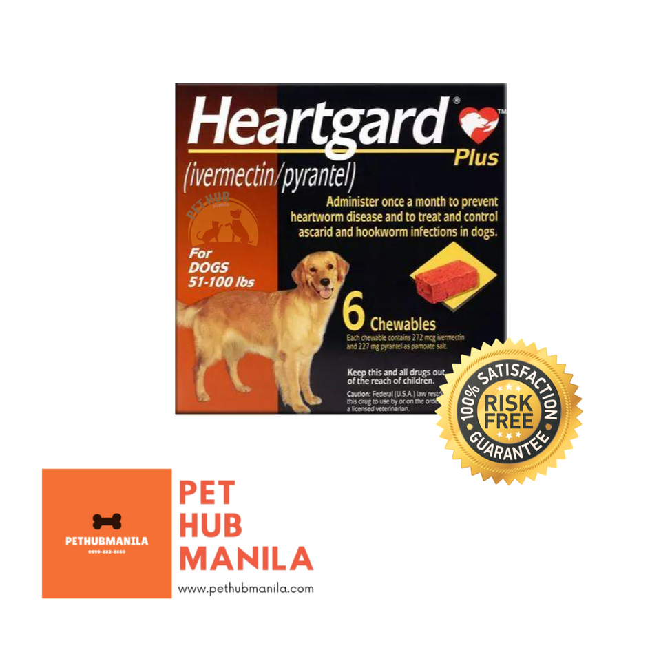 Heartgard Plus for Large Dogs 51-100lbs (6 Chewables) 1box
