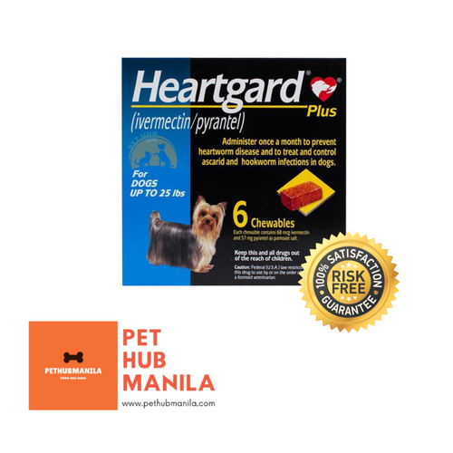 Heartgard Plus for Small Dogs up to 25lbs (6 Chewables)