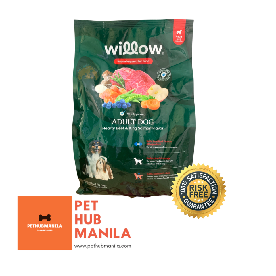 Willow Adult Hearty Beef & King Salmon Flavor Hypoallergenic Dry Dog Food 1.3kg